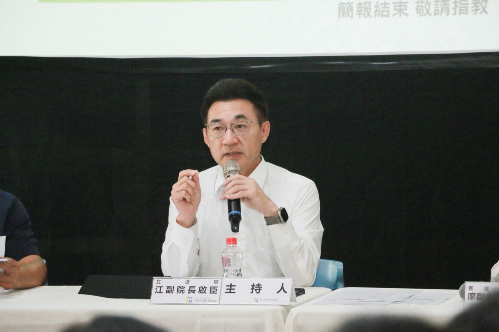 江啟臣於舊火車站復舊工程簡報後發言